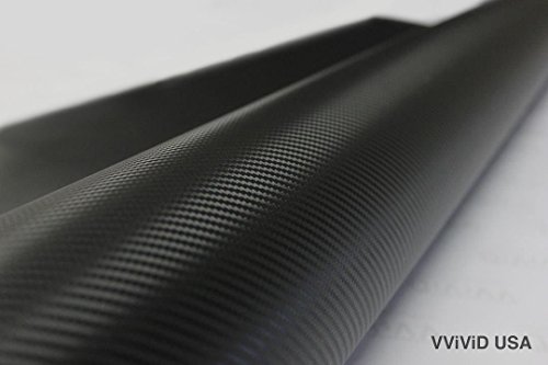 Image of VViViD XPO Dry Deep Black 3D Carbon Fiber Vinyl Wrap Roll with Air Release Technology (2ft x 5ft)