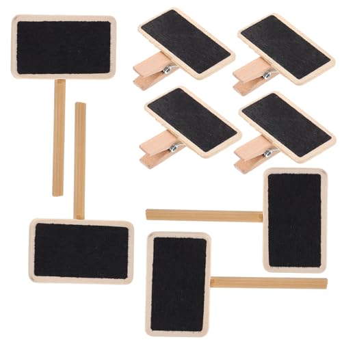 OUNONA 50個 小黒板形状木製クリップ ミニメモクリップ 写真ホルダー おしゃれ 卓上装飾用 無害 丈夫で収納簡単