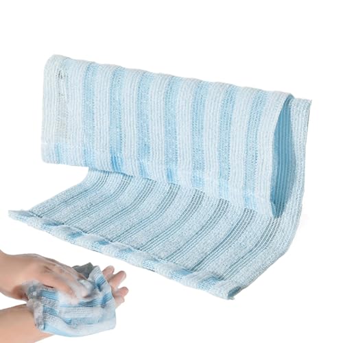 Gentle Skin Buffer, Effective Scrubbing Bath Cloth, Wrap with Rugged Grip, Flexible Shower Fabric, Portable Accessory with Compa