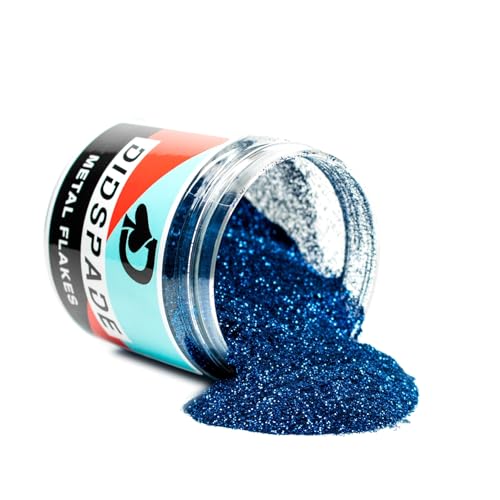 2oz Royal Flush 0.008" Small Blue Metal Flake Solvent Resisitant Glitter | Paint Metal Flake | Flake for Automotive Spray and Spray Painting | Glitter for Epoxy Resin