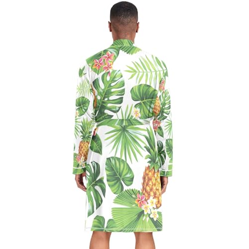 Men Kimono Satin Robe, Wedding Short Bathrobe Sleepwear Dressing Gown M-XL3