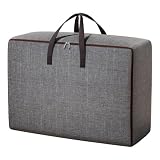 NINMORTH Grand sac de rangement Oxford pour vêtements, couettes, literie, boîte de rangement d'eau avec fermeture éclair, pliable, placard, serviettes, couvertures, maison
