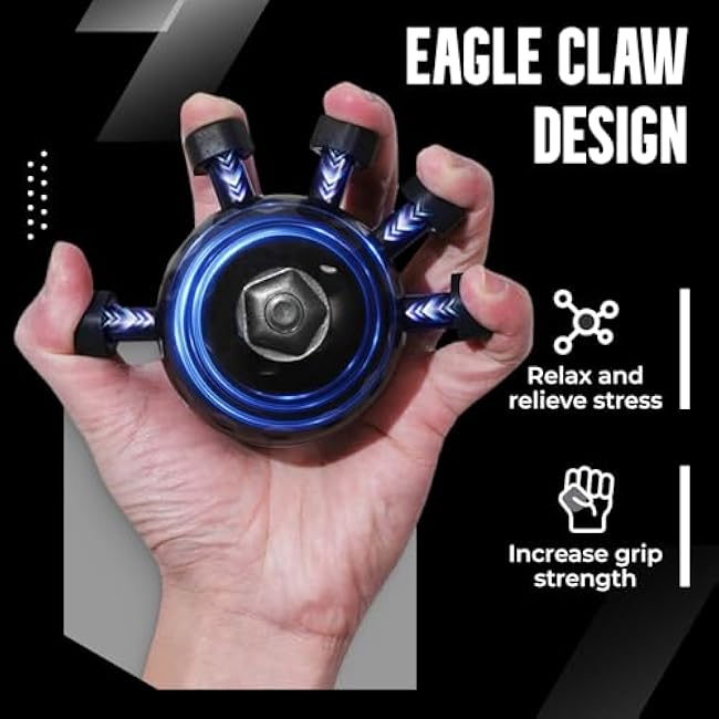 Finger Grip Strengthener, Hand Grip Strength Trainer, Hand Muscle Trainer, Finger Exerciser Grip Tool, Adjustable Hand Grip Strength Trainer for Grip Strength and Grip Training