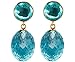 Produktbild Gemshine Ohrringe mit 3-D Blautopas Ovale und facettierte Edelsteinen in 925 Silber, hochwertig vergoldet. Nachhaltiger, qualitätsvoller Schmuck Made in Germany