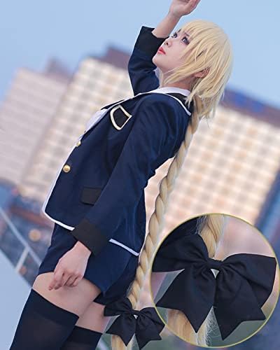 [milky time] ウィッグ付き Fate Apocrypha ルーラー ジャンヌダルク 制服 コスプレ ハロウィン (L) 詳細画像4