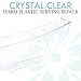 PLASTICPRO Disposable 32 ounce Square Serving Bowls, Party Snack or Salad Bowl, Medium, Plastic Crystal Clear Pack of 4