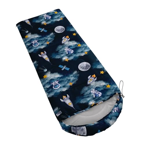 Bolsa de Dormir Espacial Astronauta para Niños, Ligera, Portátil, Compacta con Bolsa de Compresión, Ideal para Camping y Mochilero miniatura 4