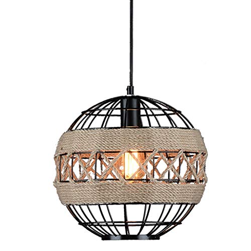 Lustre boule en corde de chanvre pour ambiance chaleureuse de bar et restaurant