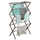 KOMPAKTE MAßE: Mit den Maßen von 67,1 cm x 35,6 cm x 110,0 cm bietet der Turmwäscheständer ausreichend Platz zur Trocknung von allerlei Wäsche und lässt sich sehr platzsparend zusammenfalten.