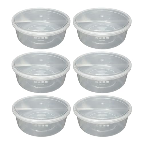 Eason Bros - Pack of 6 Large Round Food Storage Containers with Airtight Lids | BPA-Free Plastic...