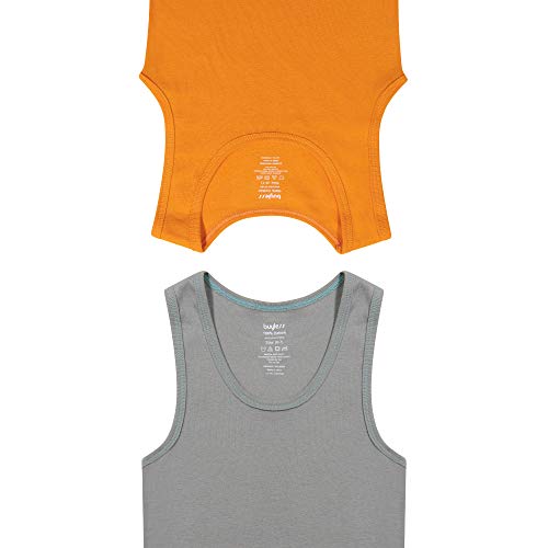 Buyless Fashion Boys Scoop Neck Tagless Undershirts Soft Cotton Tank Top (6 Pack) 4-5 Multi Color #TOP3