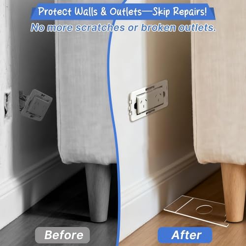 Topes de cama y tapones para sofá transparentes con parachoques de pared 5