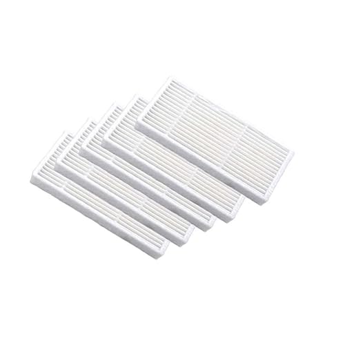 MNUHGYHD Staubsauger-Seitenbürstenfilter for Vileda VR302 Vileda VR 302 S Roboter-Staubsauger, Teile, Zubehör, Ersatz-Kit(Light Grey)
