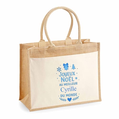 Sac Joyeux Noël Cyrille : finie la panne d'idée cadeau de noël collègue