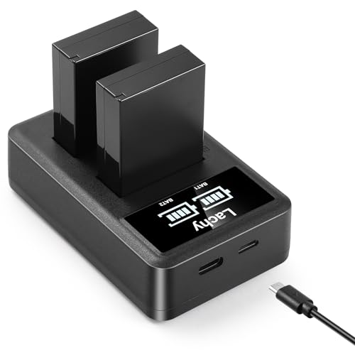 Lachy 2 LP-E12 - Baterías de Repuesto y Cargador para Canon EOS M M2 M10, M50, M50 Mark II, M100 M200, Rebel SL1, PowerShot SX70 HS