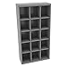 Cubbie Cabinet, Med Gray, 13-1/2Indx66Inh