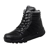 Botas impermeables para mujer, regalos de Navidad, botas de senderismo, zapatos cálidos, botas de esquí al aire libre, regalos divertidos para mujer, Black, 39.5 EU