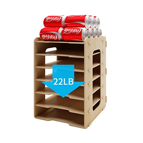 Puncia 7Tiers Lengthways Wood Office Paper Organizer For Desk Desktop File Holder Stackable Letter Tray Legal A4 Paper Sorter Document Book Magazine Mail Storage Shelf Rack Desk Literature Organizer #TOP3