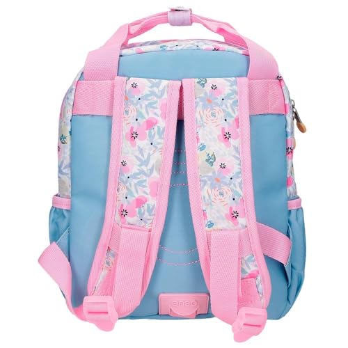 Sac à dos enfant plein de fleurs avec roulettes multidirectionnelles