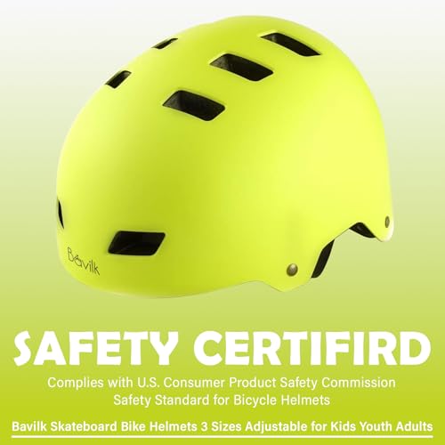 Image of Skateboard Bike Helmet,3 Sizes for Adults Youth Teen Kids Toddler | Adjustable for Men Women Boys Girls,Safety Certified Multi-Sport for Scooter Skate Bicycle Skating Rollerblading