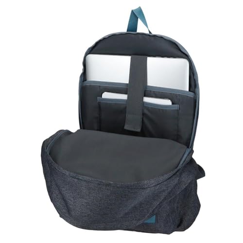 Pepe Jeans Edmon Zaino Scuola Con Carrello Blu 31 X 44 X 17,5 Cm Poliestere 23,87L By Joumma Bags, Blu, Zaino Scuola Con Carrello - 4