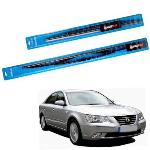 Image of Windshield Car Wiper Blades Metal Frame Water Repellant Cleaning Wiper Blades Refills Best for Hyundai Sonata (Nf) (2005-2011) Dr 24 inch /Pa 20 inch