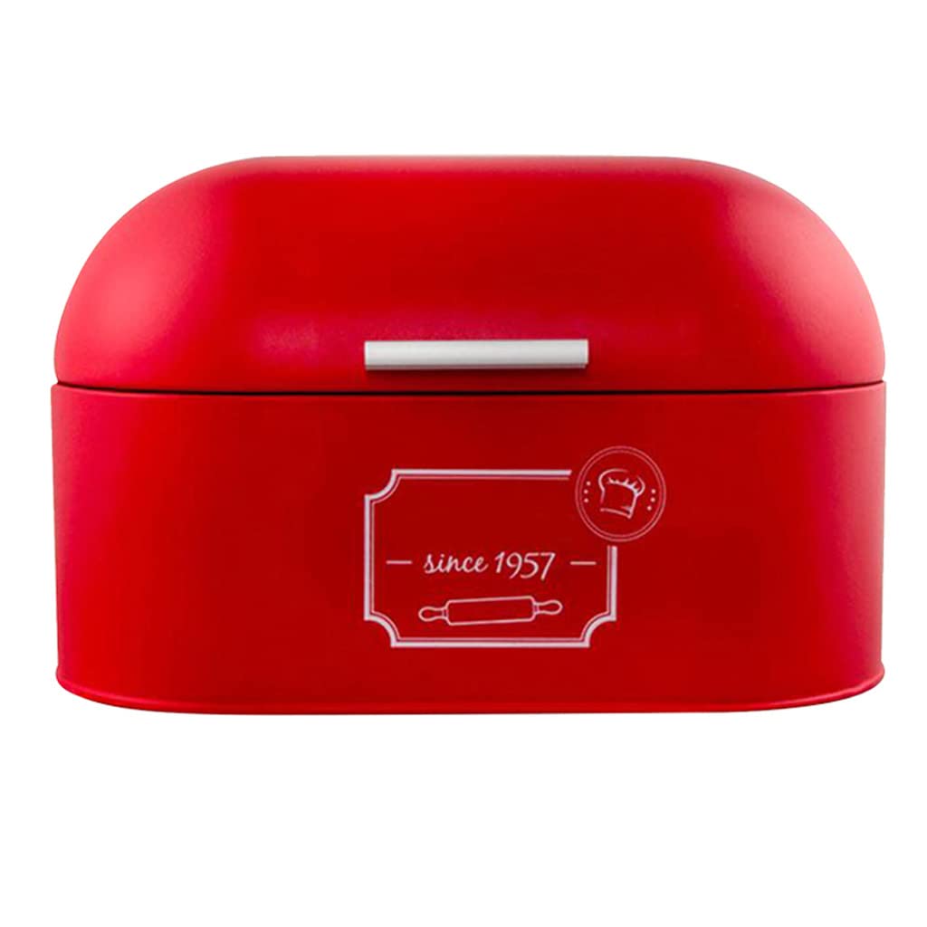 NEWFT Retro Bread Boxes Large Capacity Kitchen Countertop Metal Storage Tin for Bread Household Loaf Container Metal Storage Tin Large Capacity with Lids for Kitchen Food Sundry Cosmetic