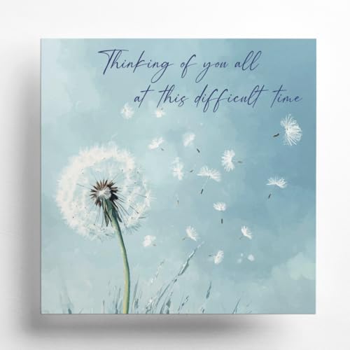 Dandelion With Sympathy Card - Watercolour Style with Sentim
