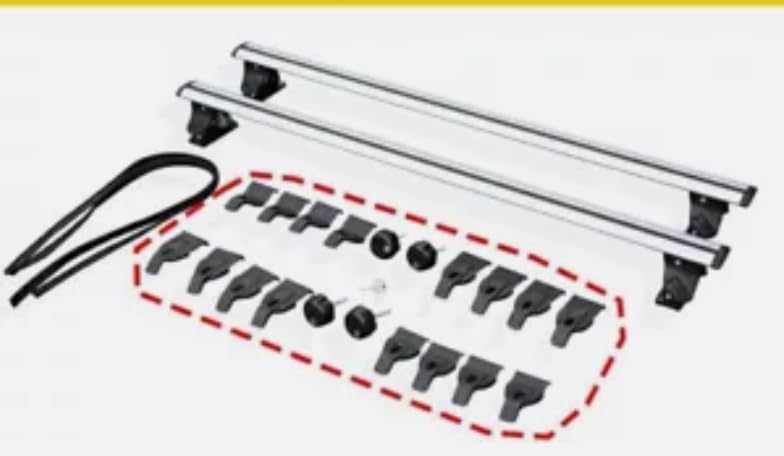 2pcs Crossbar Roof Rail Cross Bar Lockable fit for VW ID.3(Silver)