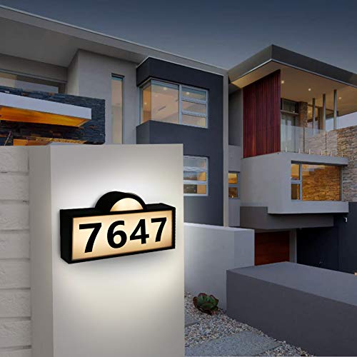 image for Rottogoon Solar Powered Address Numbers Signs, White/Warm Light Illumi
