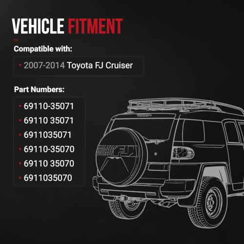 Image of Rear Trunk Lock Latch Actuator - Compatible with Toyota - FJ Cruiser - Trunk Lid Lock - Power Trunk Latch - Replaces 69110-35071, 6911035070-2007-2014