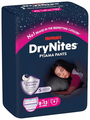 HUGGIES DryNites Nachtwindeln Mädchen 8-13 Jahre 9 Stück Pyjama Pants