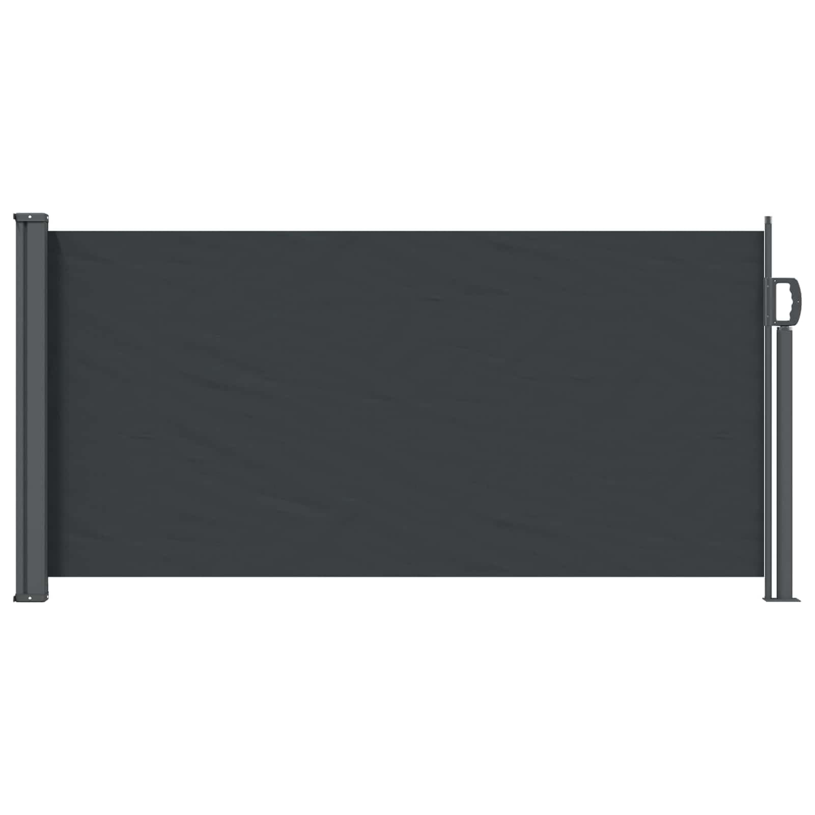 Store latéral rétractable résistant aux UV avec cadre en acier noir