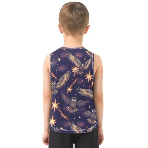 Boys' Tank Top Shirt Cool Owl Pattern Sleeveless T-Shirts3