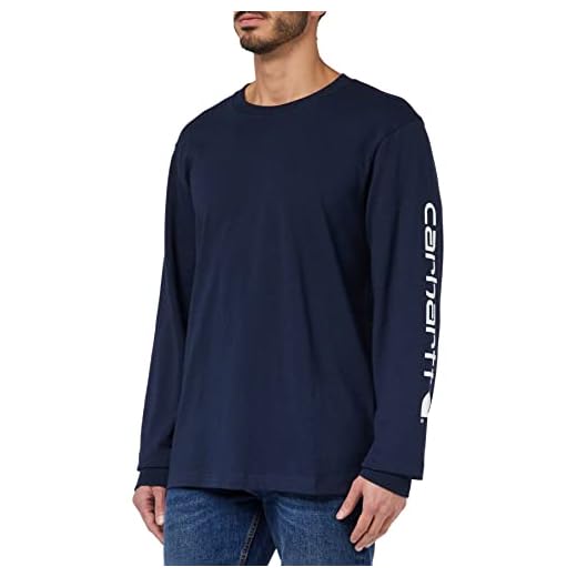 Carhartt herr signatur logo långärmad t-shirt