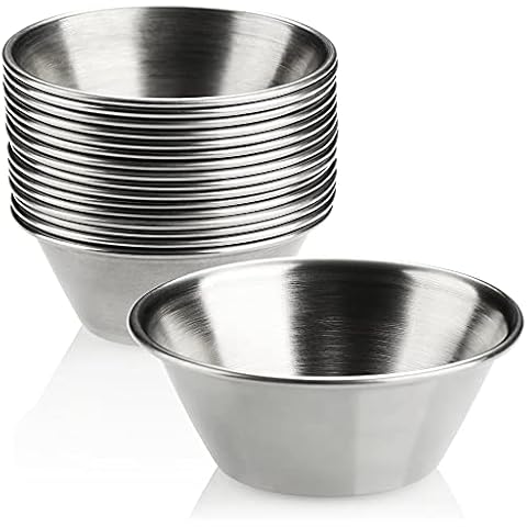 COM-FOUR® 16x tazones para salsa de acero inoxidable Cover