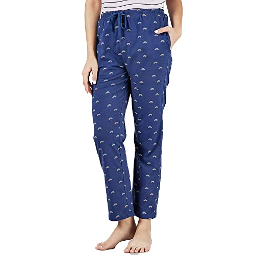 Image of INSENSE by Shoppers Stop Printed Cotton Full Length Womens Night Wear Pyjamas