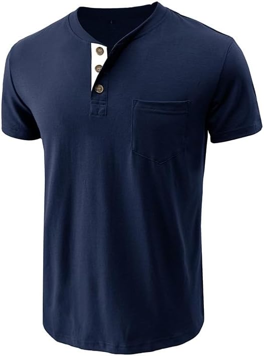 Men Cotton Sports Short-Sleeved Vintage Casual Round-Neck T-Shirt Breathable Sweat-Wicking Casual Vest