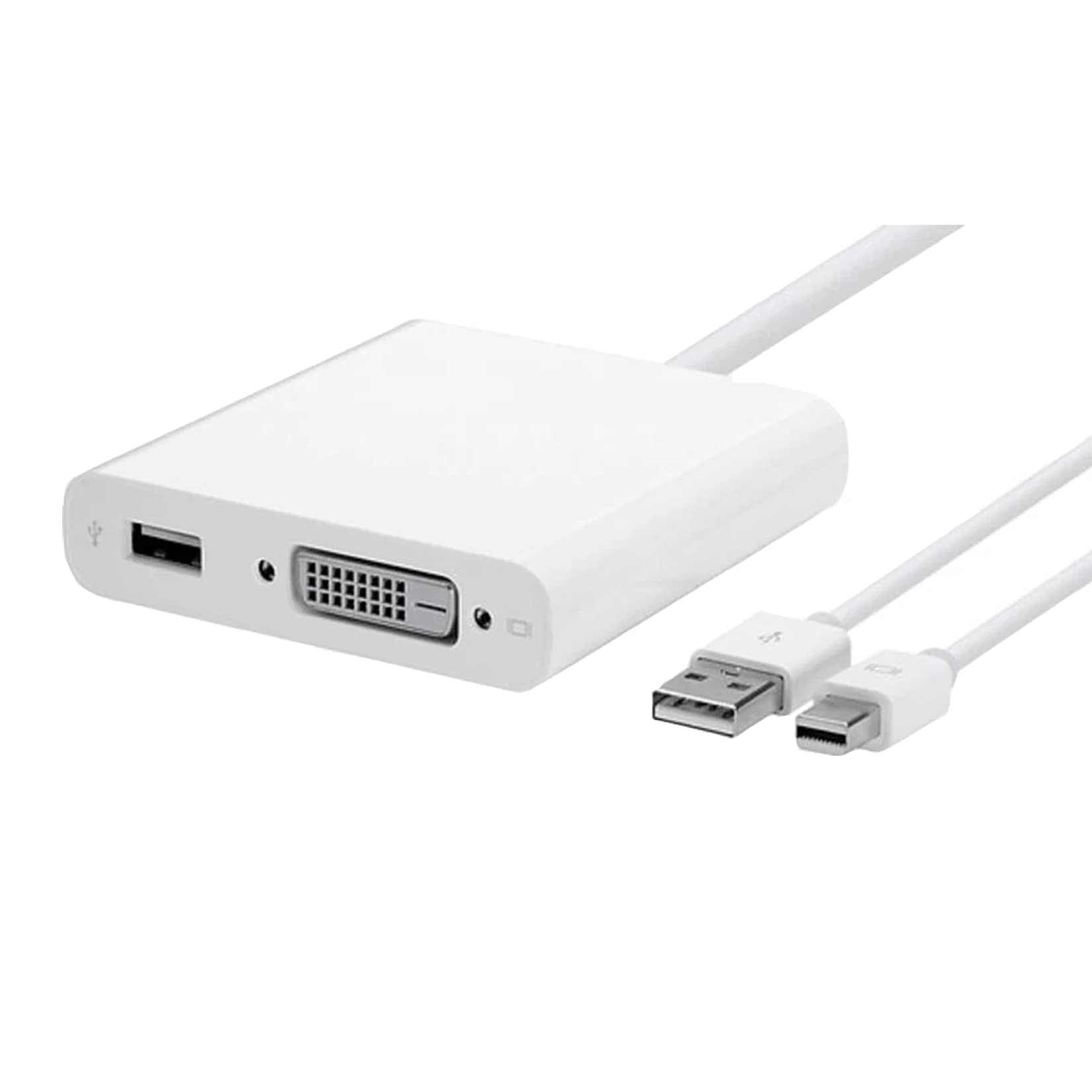 Mini DisplayPort to Dual-Link DVI Adapter White - USB Supported - 2560X1600 DVI Adapter for 30-inch