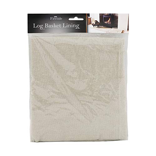 JVL Log Basket Cotton Lining, Medium, Cream