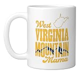 West Virginia Mountain Mama WV Pride Appalachian Hiking Ceramic Mug, White