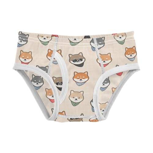 Boys' Exclusive Briefs Toddler Underwear 95% Combed Cotton Boxerbriefs 2T Shiba Inu Pattern