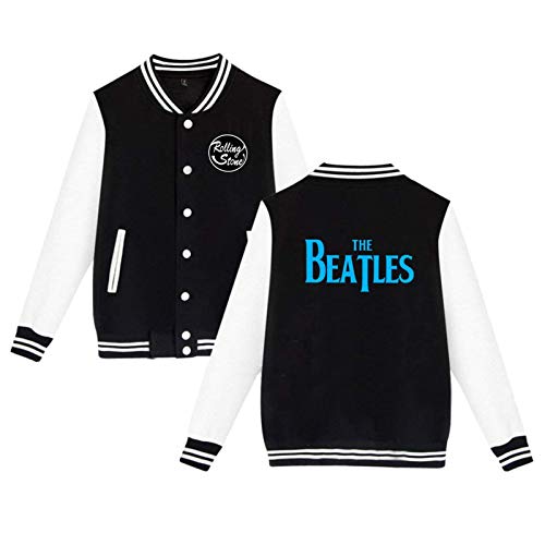 The Beatles Men\'S And Women\'S Unisex Plus Fleece Baseball Uniform, Outdoor Avant-Garde Fashion Jacket, Stand-Up Collar/Pocket/Loose And Elastic, Wearable In Spring, Autumn And Winter