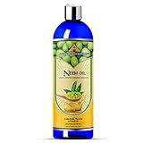 Cold-Pressed Unrefined USDA Certified Organic Neem Oil by Ancient Health Remedies Pure & All Natural-Excellent Bulk Carrier Oil For Anti-aging, Healthy Hair & Skin (INDIA) (32 oz)