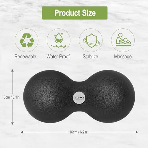 Faszienball Doppelball, Faszienball aus Schaumstoff, Selbstmassage-Ball für Faszien, Nacken und Rücken, tiefenwirksame Massage zur Entspannung der Muskeln