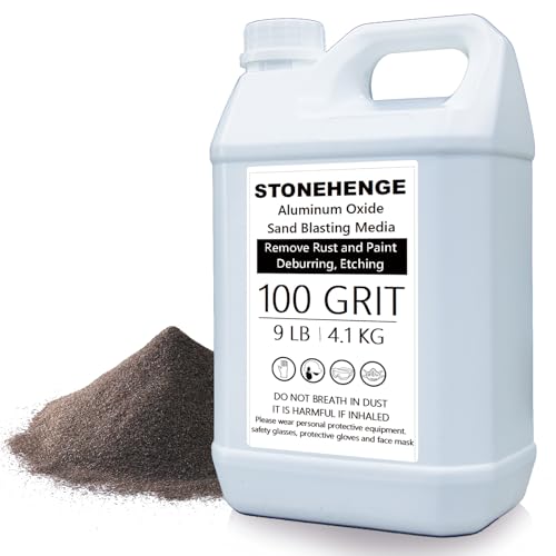#100 GRIT Aluminum Oxide Powder for Sand Blasting - Sand Blaster for air Compressor, Metal Sandblasting Sand - 9LB