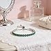 Tatibana Bracelets, Tennis Bracelets for Women Plated Green Diamond Classic Adjustable Slider Bracelet Silver Fashion Jewelry Wedding for Women Gifts Women (Green)