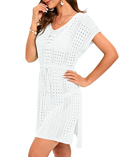 Vestido de playa de punto Timuspo con abertura lateral para mujer 7
