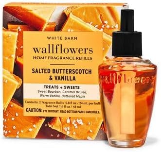 Generic White Barn New Look! SALTED BUTTERSCOTCH & VANILLA Wallflowers 2-Pack Refills