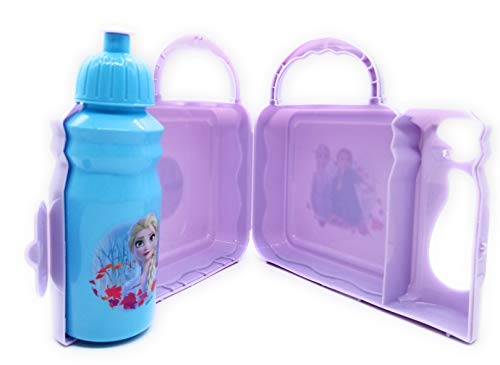 Disney Lancheira de garrafa de água Frozen 2, 14,7 cm x 7,4 cm x 13,5 cm Roxa, Multicolorida
